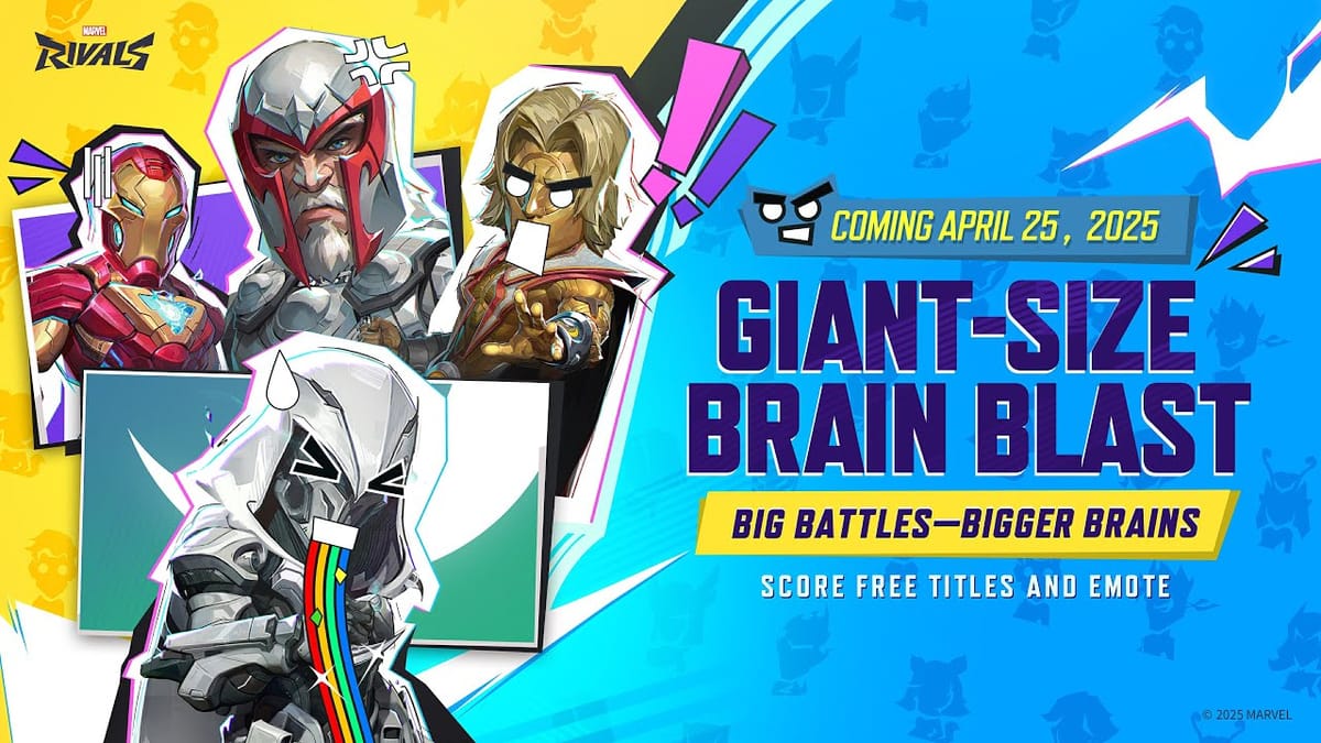 Marvel Rivals lança evento limitado Giant-Size Brain Blast e série de bastidores Art Vision