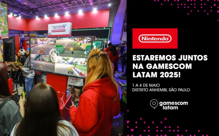 Nintendo confirma presença na gamescom latam 2025, mas sem o Switch 2