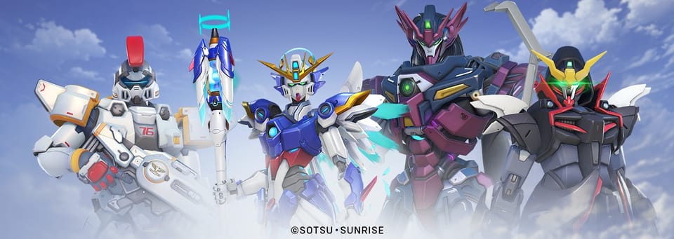 Overwatch 2 celebra 30 anos de Gundam Wing com skins lendárias de Mobile Suits