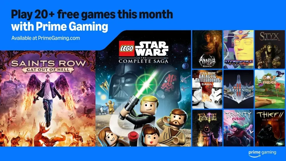 Prime Gaming de maio traz Wolfenstein II, Saints Row, Star Wars e outros clássicos gratuitos