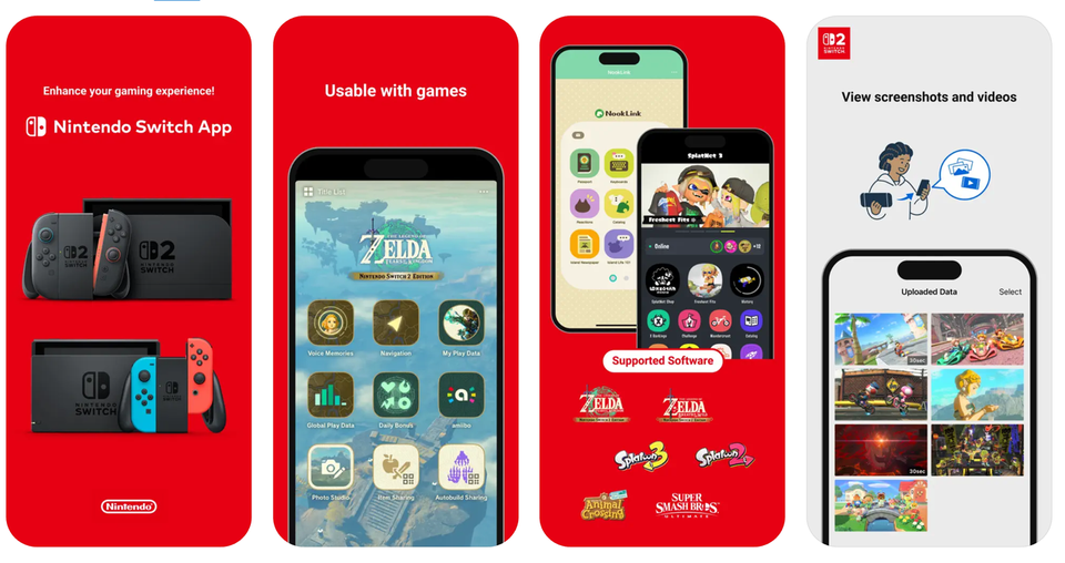 Nintendo Switch App recebe nova atualização com GameChat e upload automático